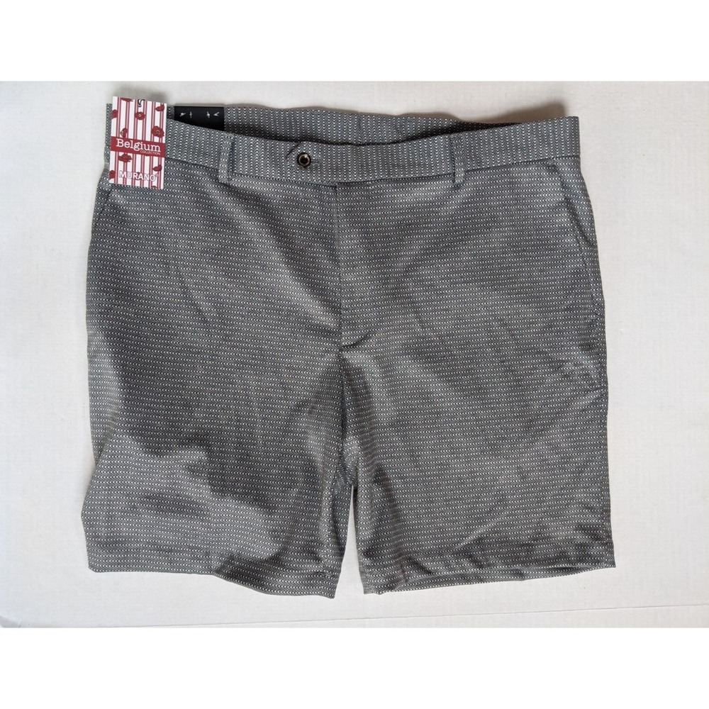 Murano Men's Alex Slim Fit Navy Blue White Ship Sailor Cotton Shorts Size 38 NEW